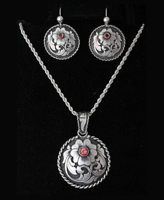 Smile jewelry set by silversmith Rex Crawford