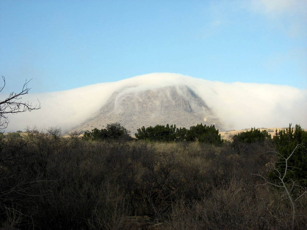 Paisano Volcano Draped by Cloud Alpine, Texas