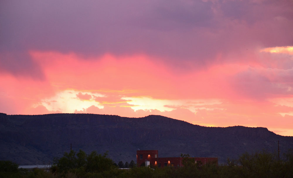 Sunset over Sunny Glen Alpine, Texas
