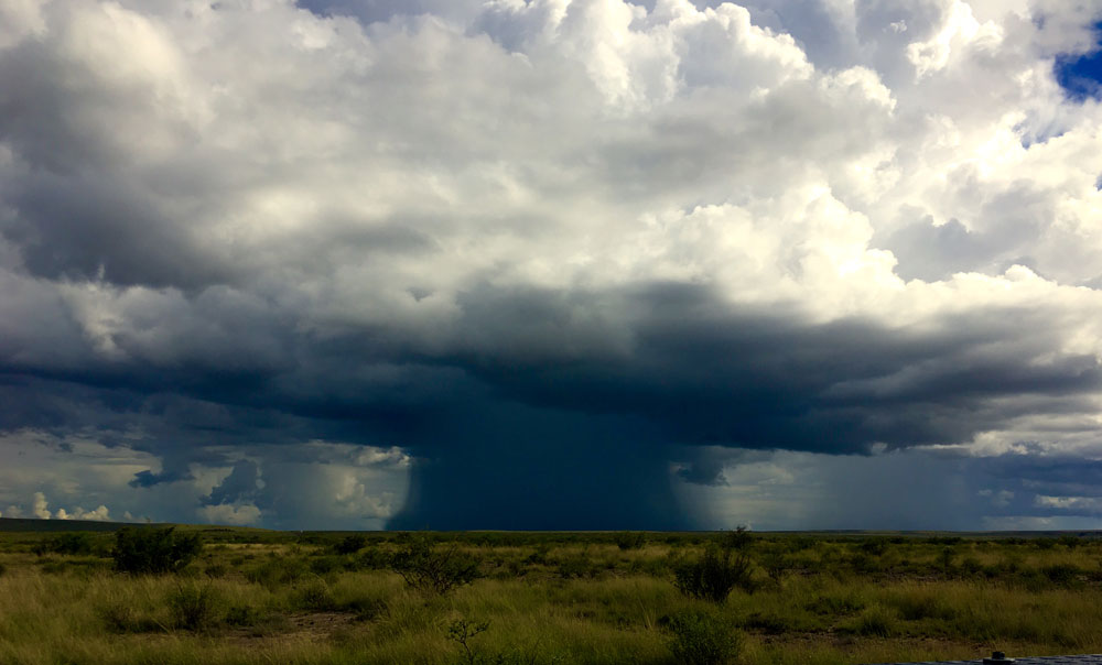 Isolated Thunderstorm Alpine, Texas