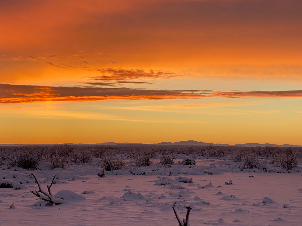 West Texas Winter Sunset Alpine, Texas